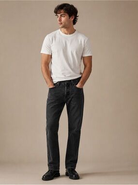 Abercrombie & Fitch Black Wash Straight Leg Jeans Men’s W31 L32 Distressed